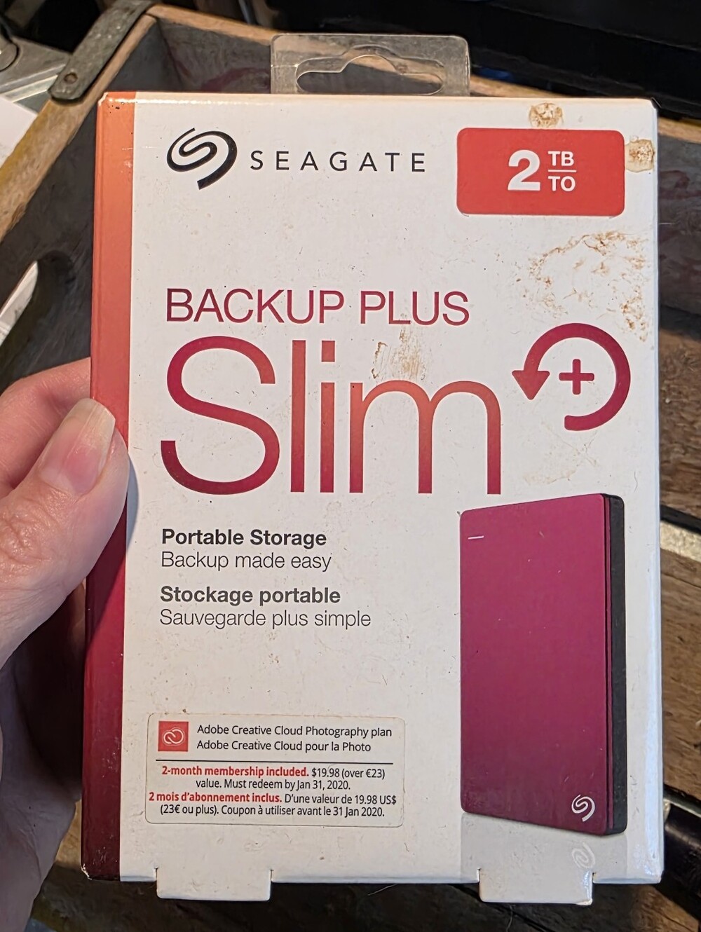 Seagate Backup Plus Slim Portable Drive - Pink (2TB)